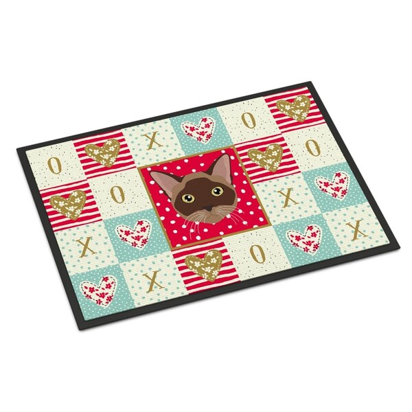 Carolines Treasures 24 x 36 in. Burmese Cat Love Indoor or Outdoor Mat CK5096JMAT - main